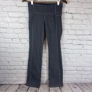 Athleta Flare Leggings Women Small‎ Yoga Pants Gray Mid Rise Gusset Coolmax